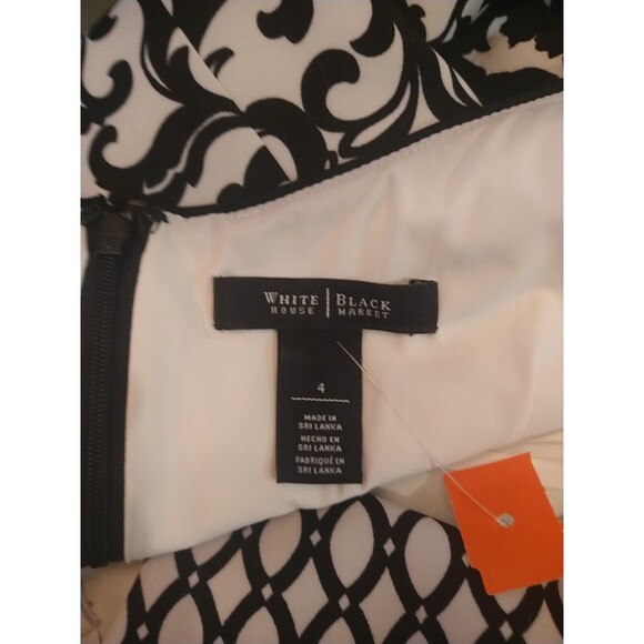 White House Black Market Classic Geometric  Knee Length Size 4 Boho Feminine - Picture 11 of 12